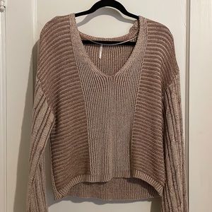 Free People - V- Neck Slouchy Sweater Medium